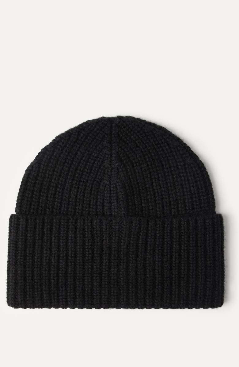 Brunello Cucinelli Cashmere rib knit beanie, Alternate, color, Black