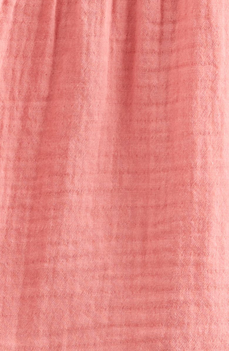 Nordstrom Flutter Sleeve Cotton Gauze Top & Shorts Set, Alternate, color, Coral Mauve- Pink