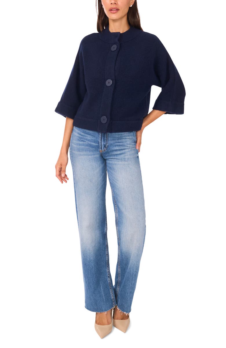 Halogen<sup>®</sup> Wide Sleeve Top, Alternate, color, Classic Navy