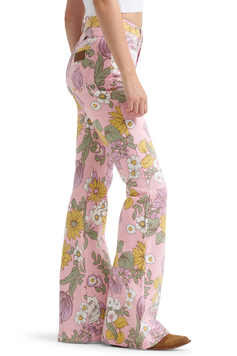 Western Flare Leg Jeans, Alternate, color, VINTAGE FLORAL