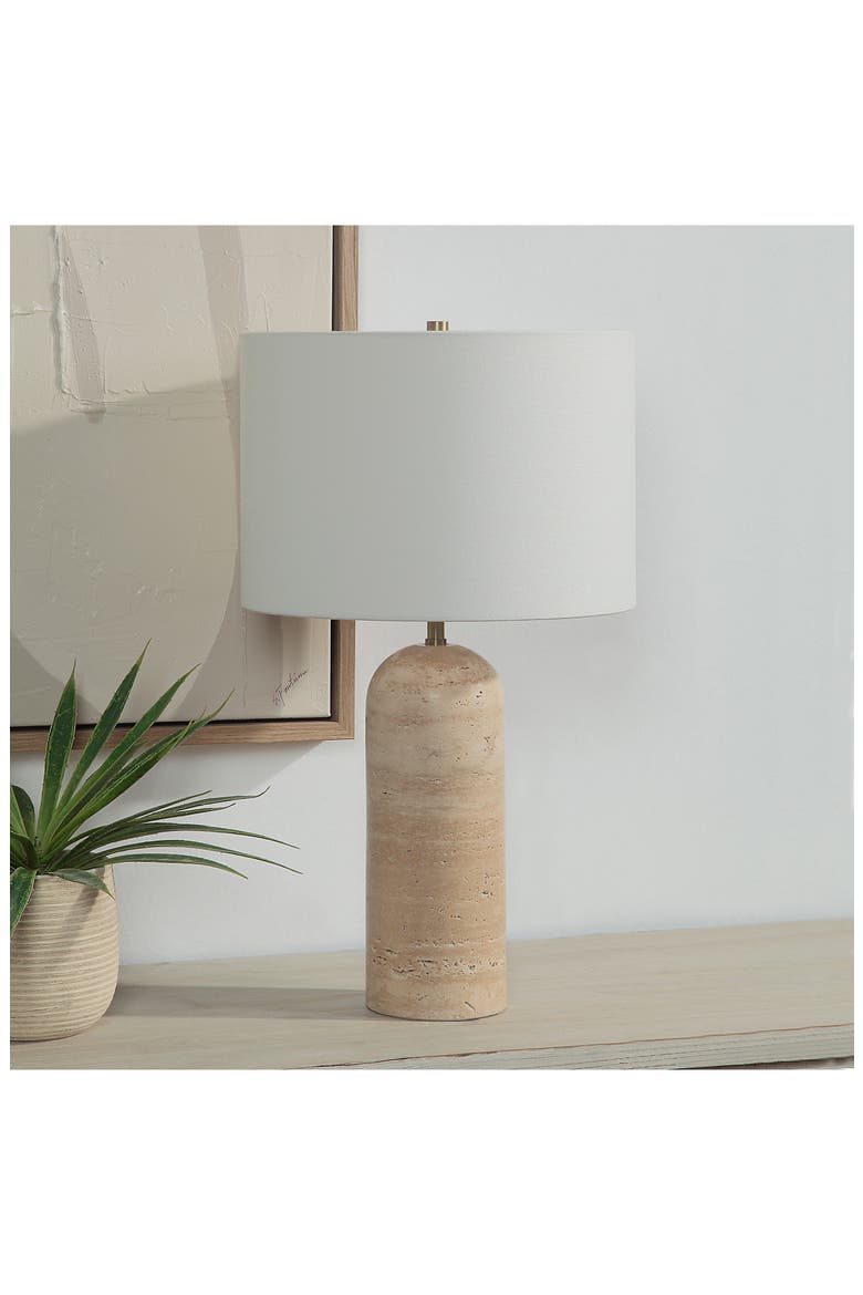 Ixora Travertine Table Lamp, Alternate, color, NO COLOR