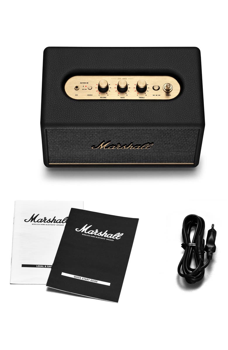 Marshall Acton III Bluetooth<sup>®</sup> Speaker, Alternate, color, Black