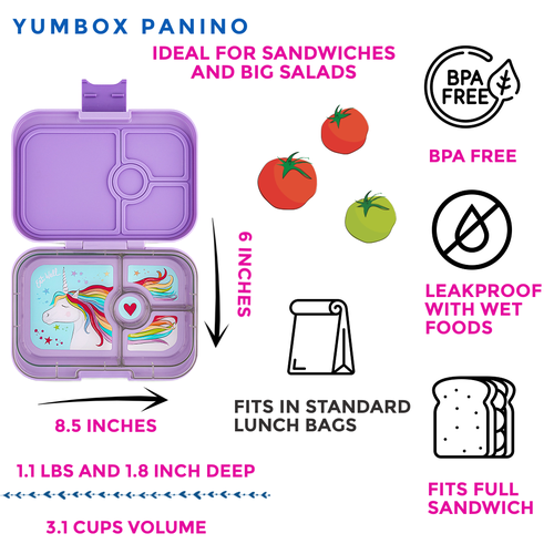 Yumbox Panino Leakproof Bento Lunch Box Sandwich-friendly