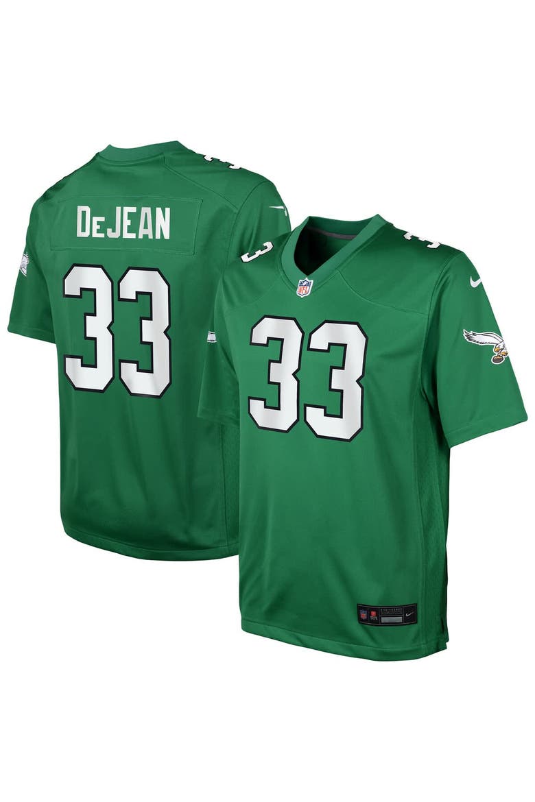 Youth Nike Cooper DeJean Kelly Green Philadelphia Eagles Alternate Game Jersey, Main, color, Kelly Green