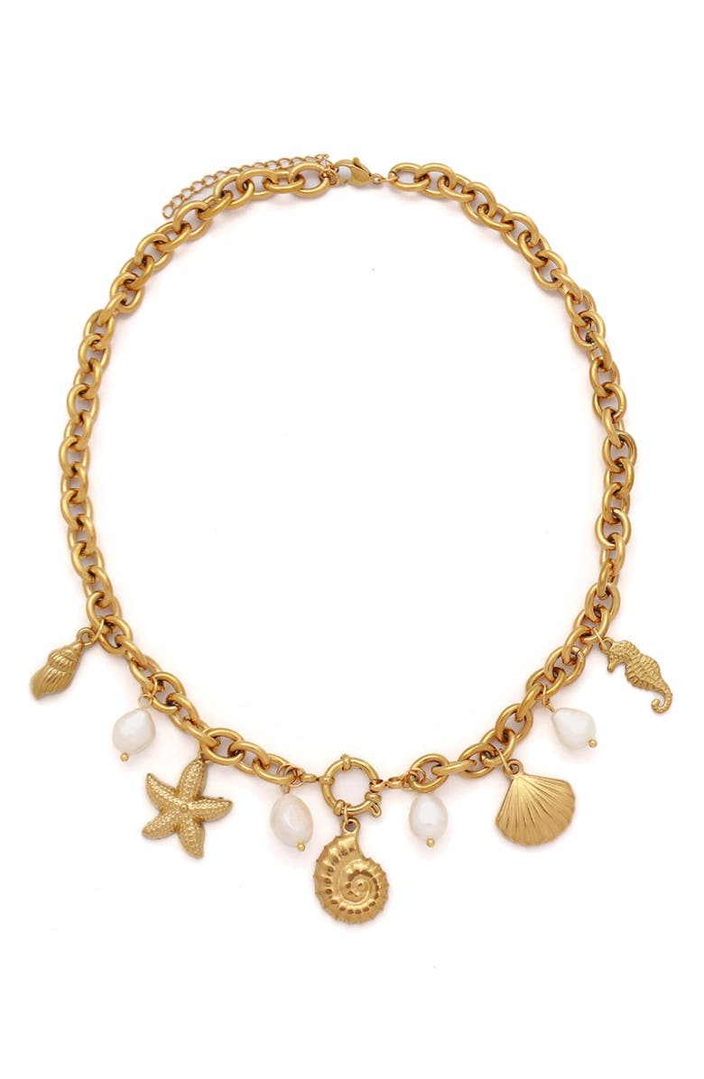 Petit Moments Grayson Necklace, Main, color, Gold