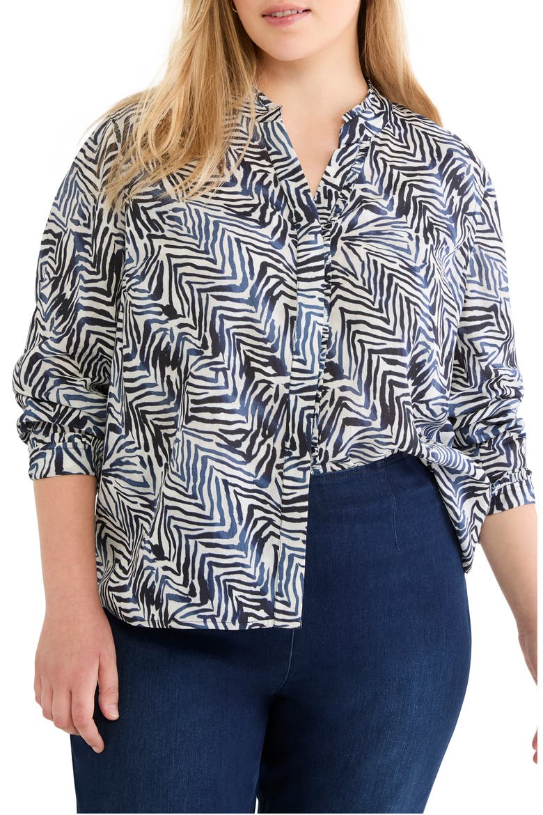 Inked Lines Shirt, Main, color, INDIGO MULTI