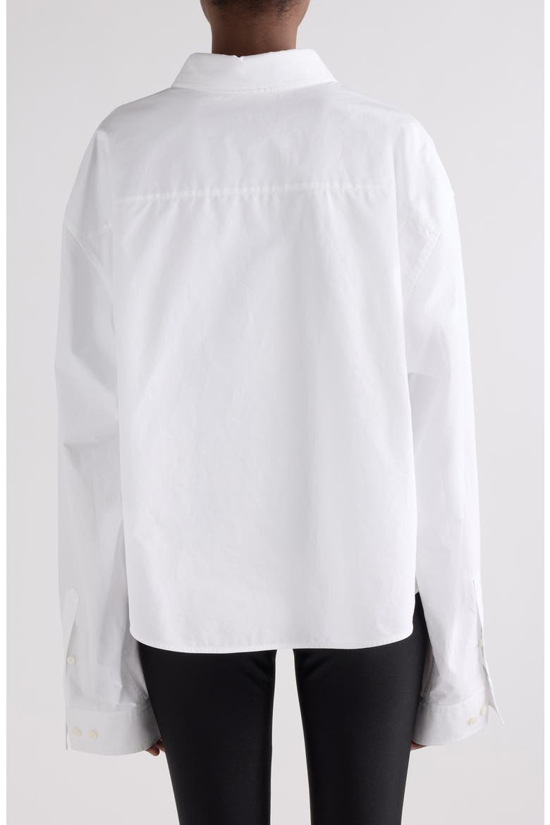 Semifitted Button-Up Shirt, Alternate, color, 9000 WHITE
