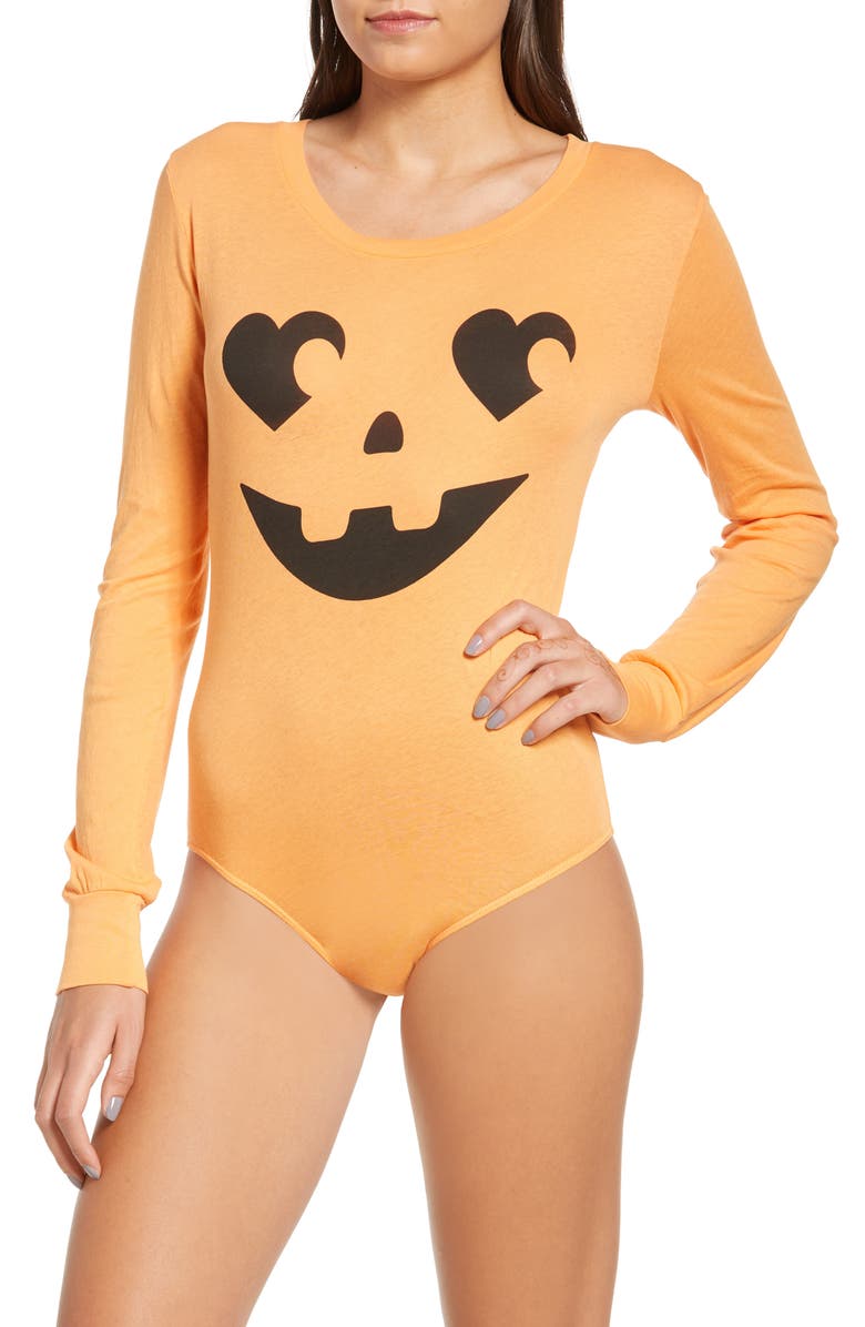 Wildfox Jack O' Heart Bodysuit, Alternate, color,