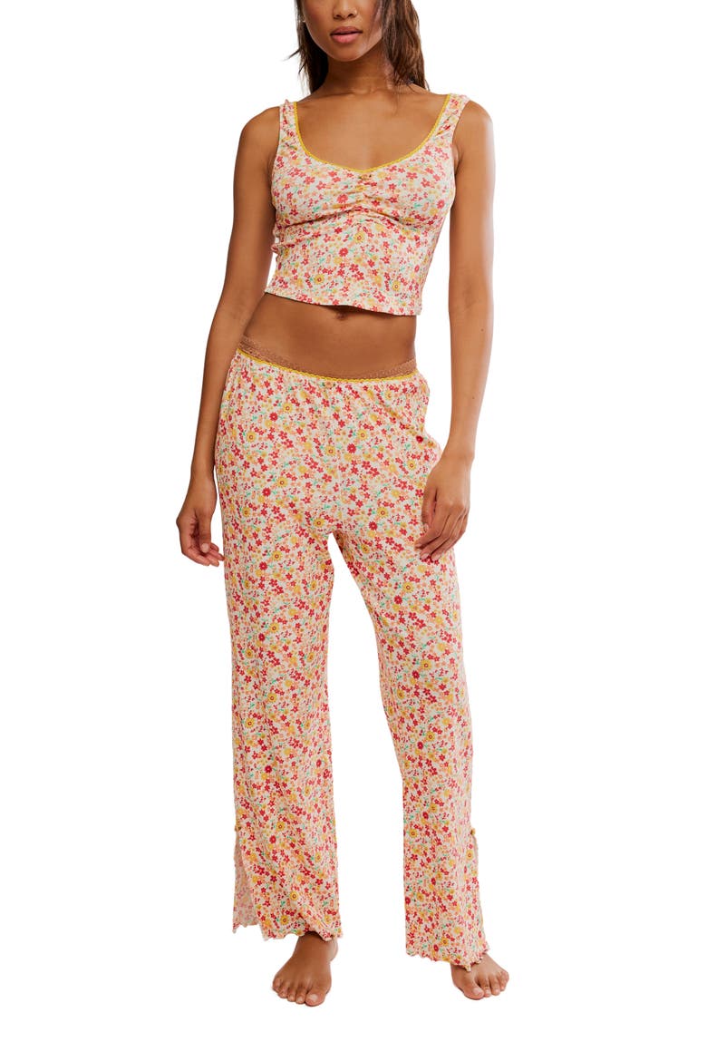 Fresh in Love Pointelle Pajamas, Main, color, BUTTER COMBO