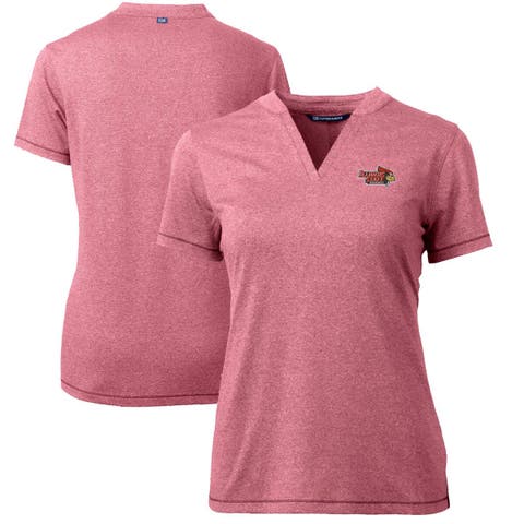 Women's Cutter & Buck Red Illinois State Redbirds Forge Blade V-Neck Top