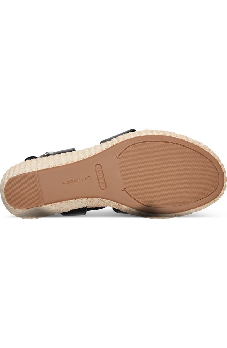 Rockport Belle Wedge Sandal, Alternate, color, Black Leather