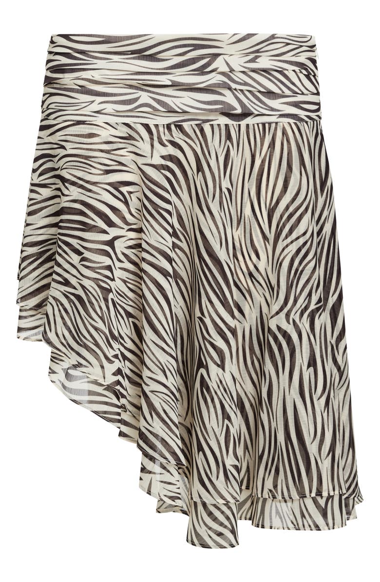LIONESS Legacy Chiffon Midi Skirt, Alternate, color, Zebra