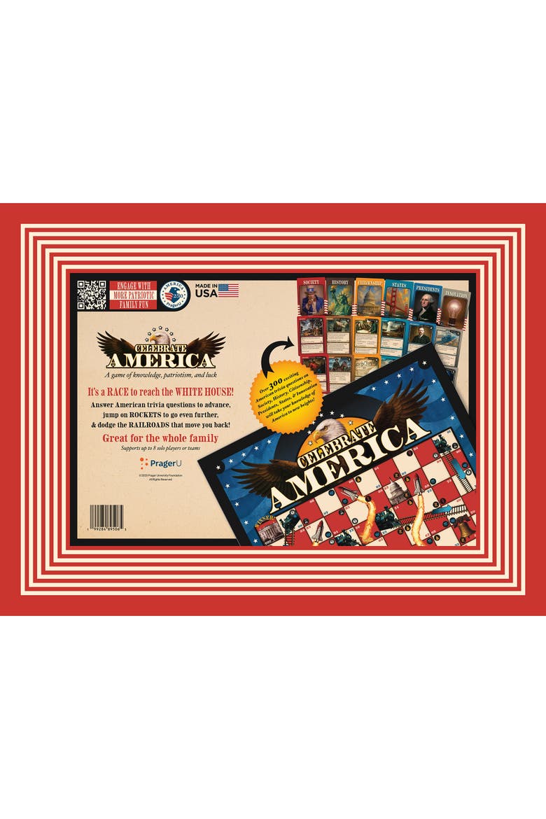 Celebrate America Race to the White House Board Game, Made in the USA, Alternate, color, Multicolored
