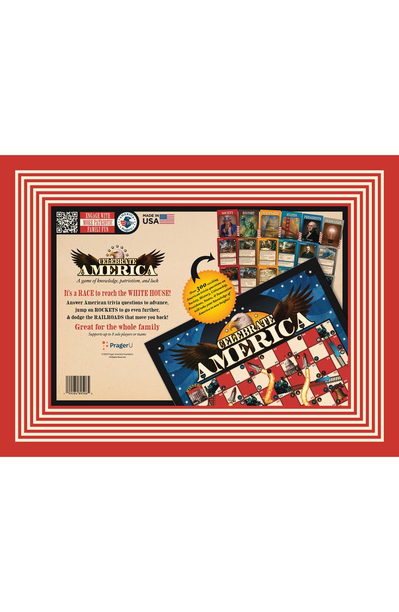 PragerU Celebrate America Race to the White House Board Game, Alternate, color, Multicolored