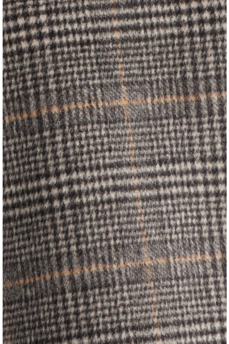 Plaid Winter Trench Coat, Alternate, color, BLACK- TAN KENSIE PLAID