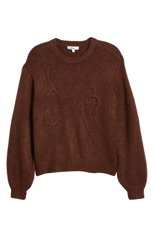 Shop Sam Edelman Khloe Boxy Sweater In Bitter Chocolate