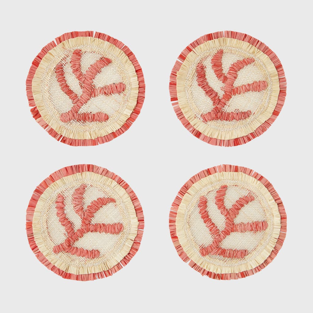 Joanna Buchanan Hand Beaded Coasters In Multi