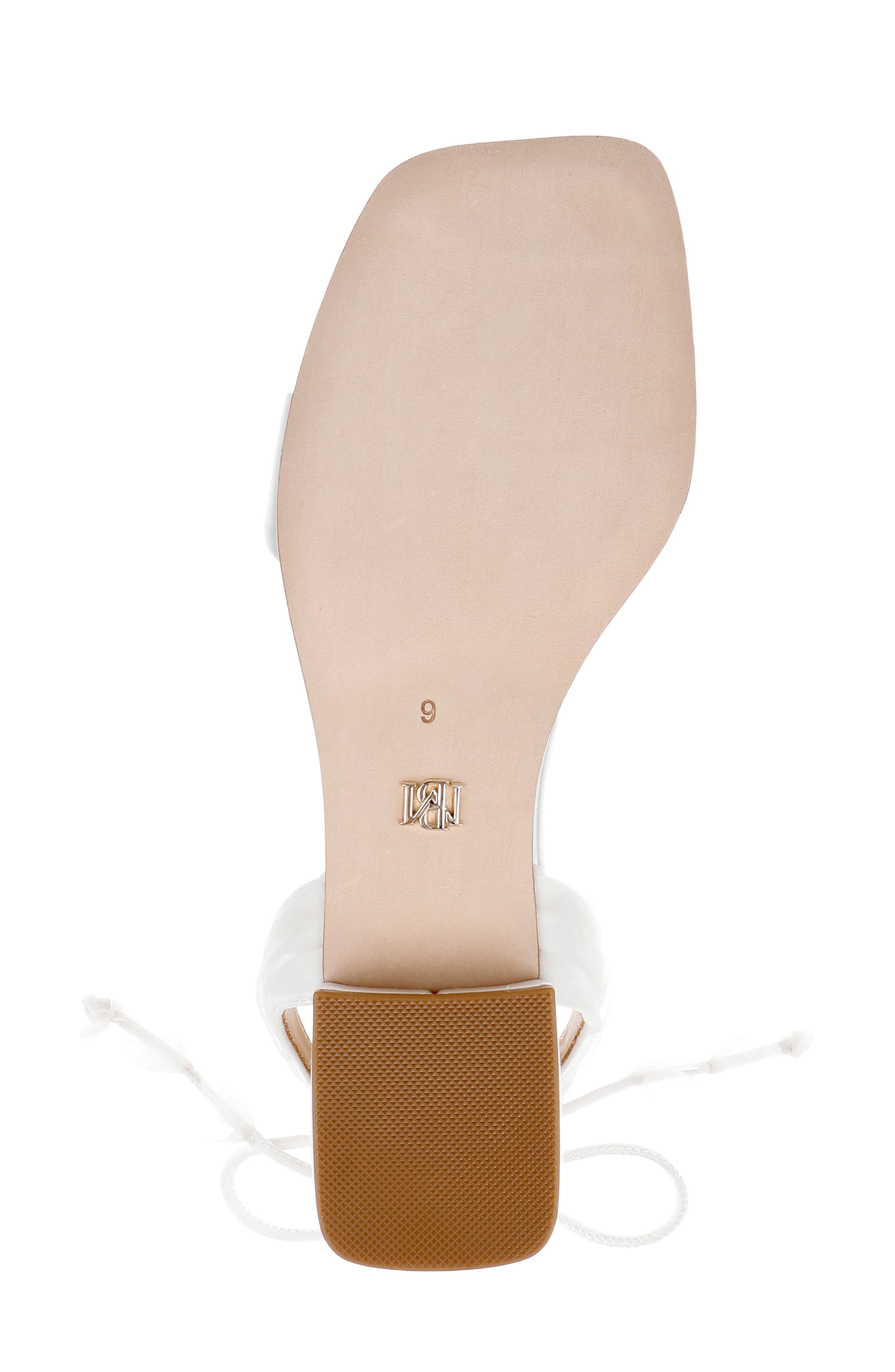 Badgley Mischka Collection Westfield Ankle Wrap Sandal, Alternate, color, White Satin