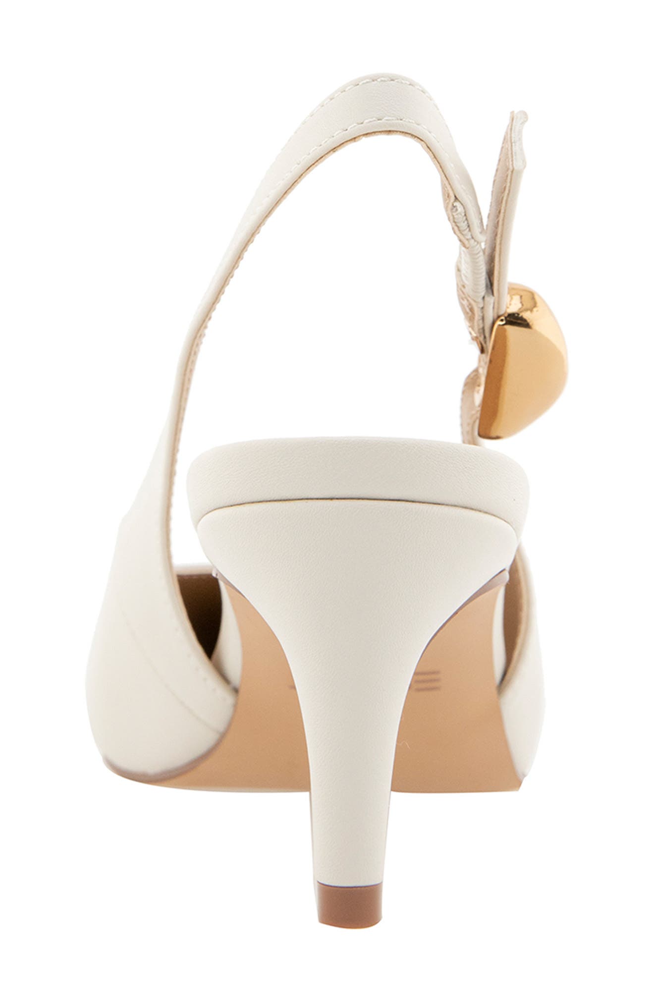 Lainey Faux Leather Slingback Pump, Alternate, color, IVORY SMOOTH