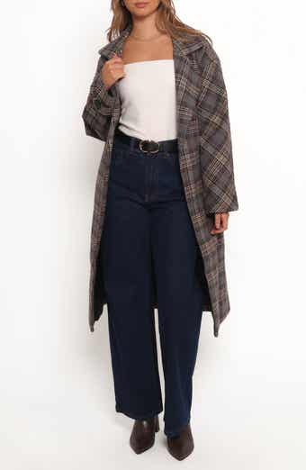 Petal & Pup Torie Belted Plaid Coat