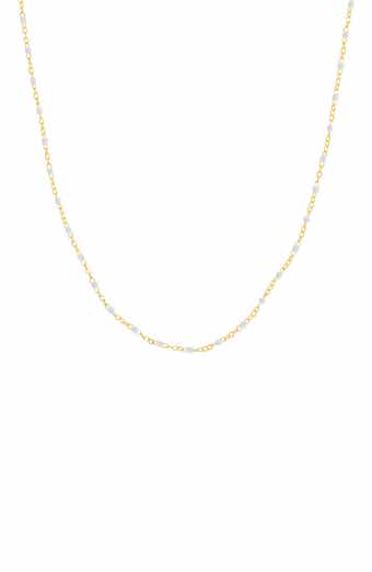ES JEWELRY Enamel Station Chain Necklace
