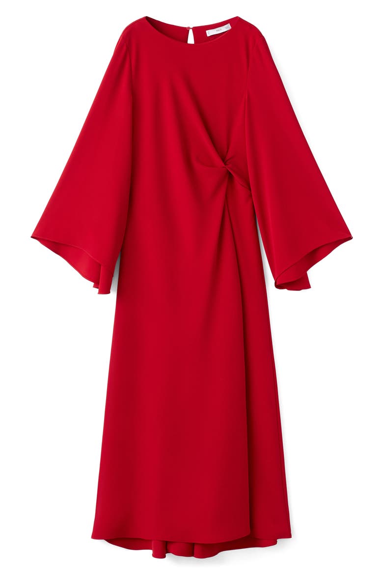 Side Twist Dress, Alternate, color, RED