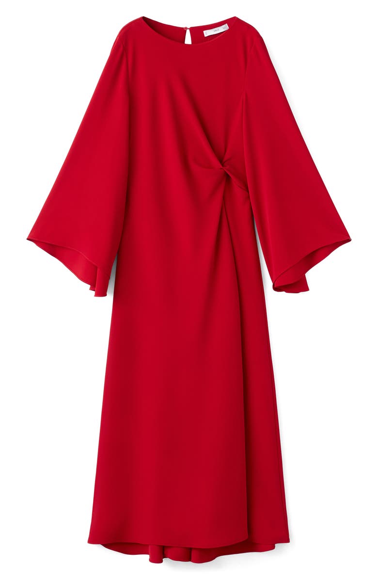 MANGO Side Twist Dress, Alternate, color, Red
