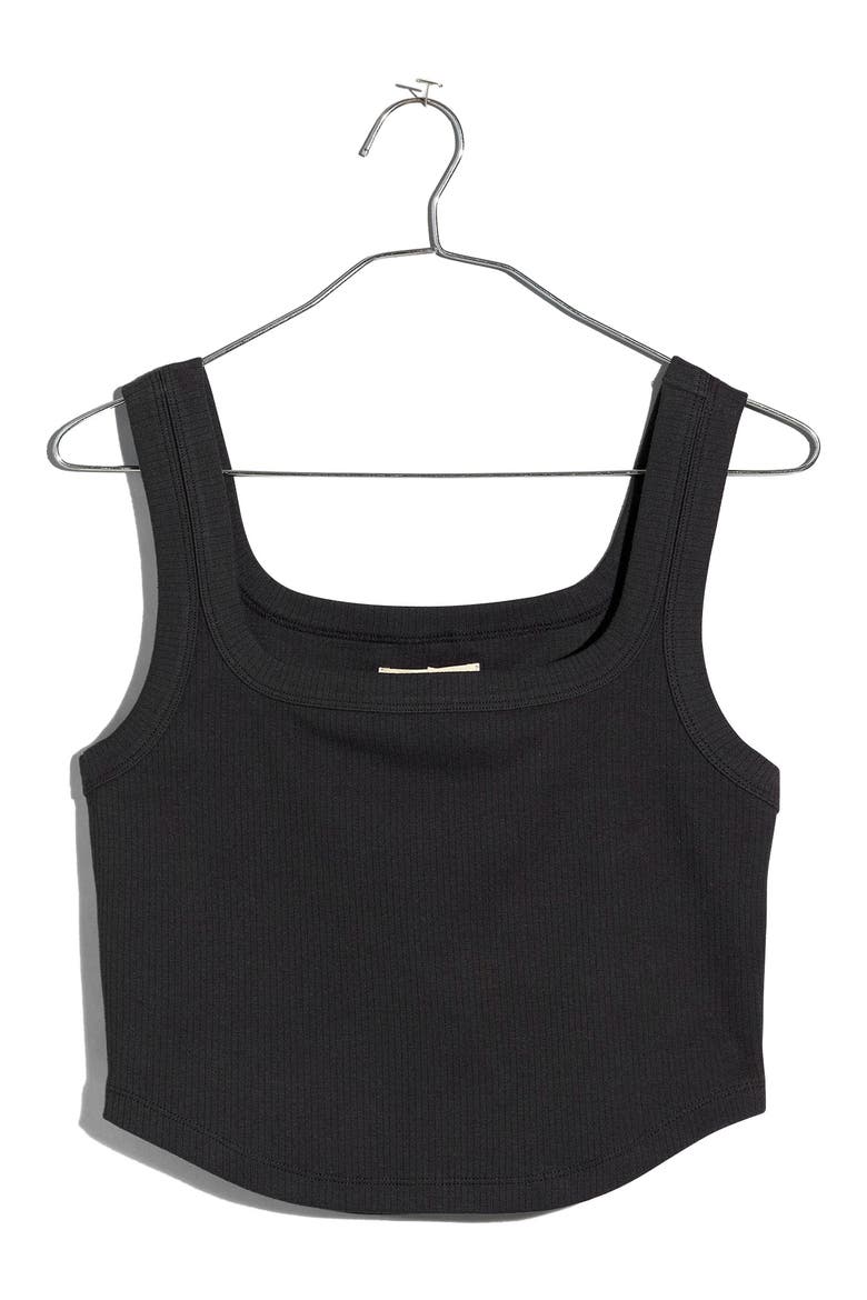 The Tailored Sleekhold Crop Tank, Alternate, color, TRUE BLACK