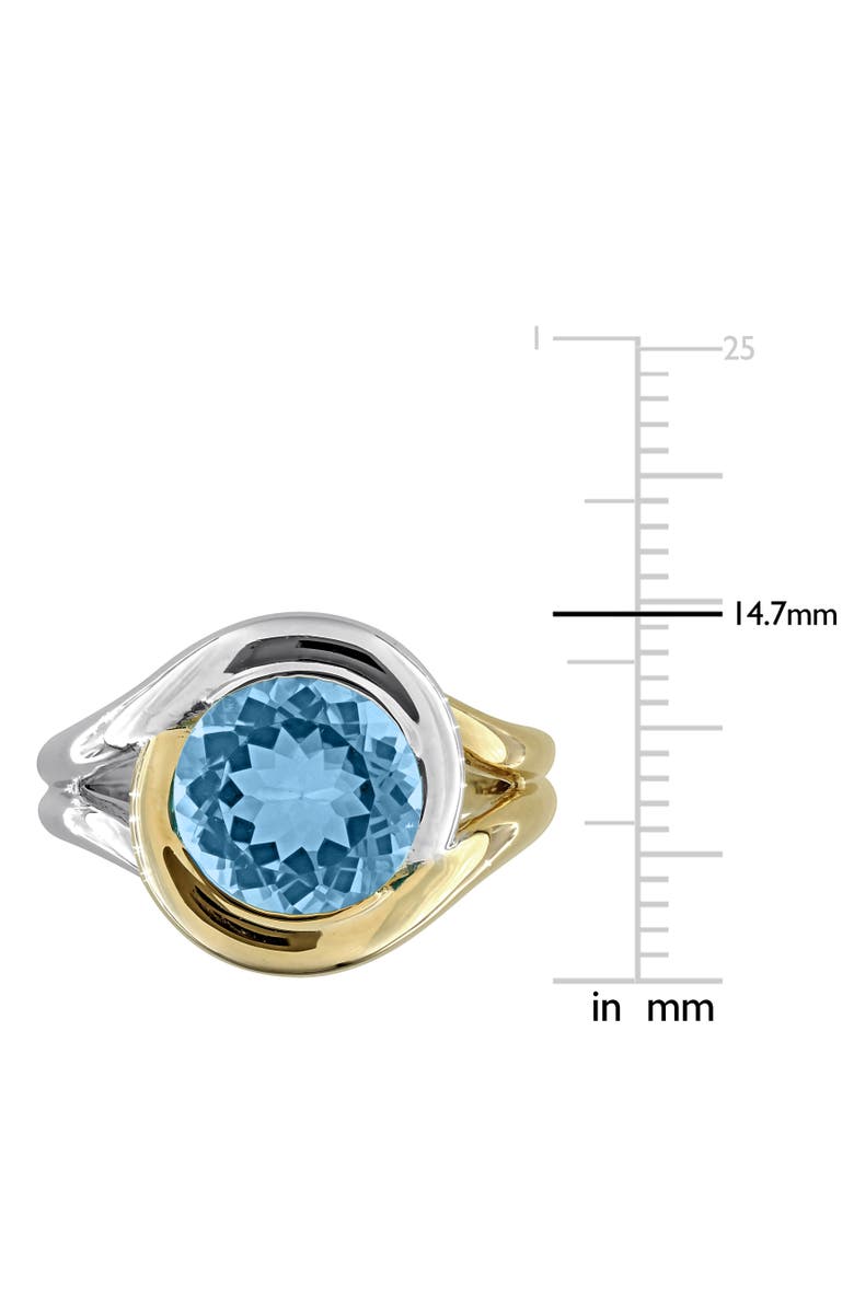 Julianna B. Blue Topaz Ring Two-Tone Sterling Silver, Alternate, color, Blue Topaz