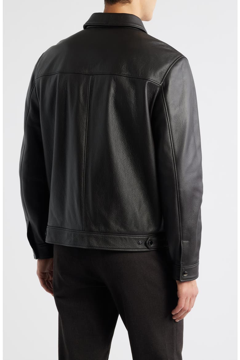 Leather Jacket, Alternate, color, DARK BROWN