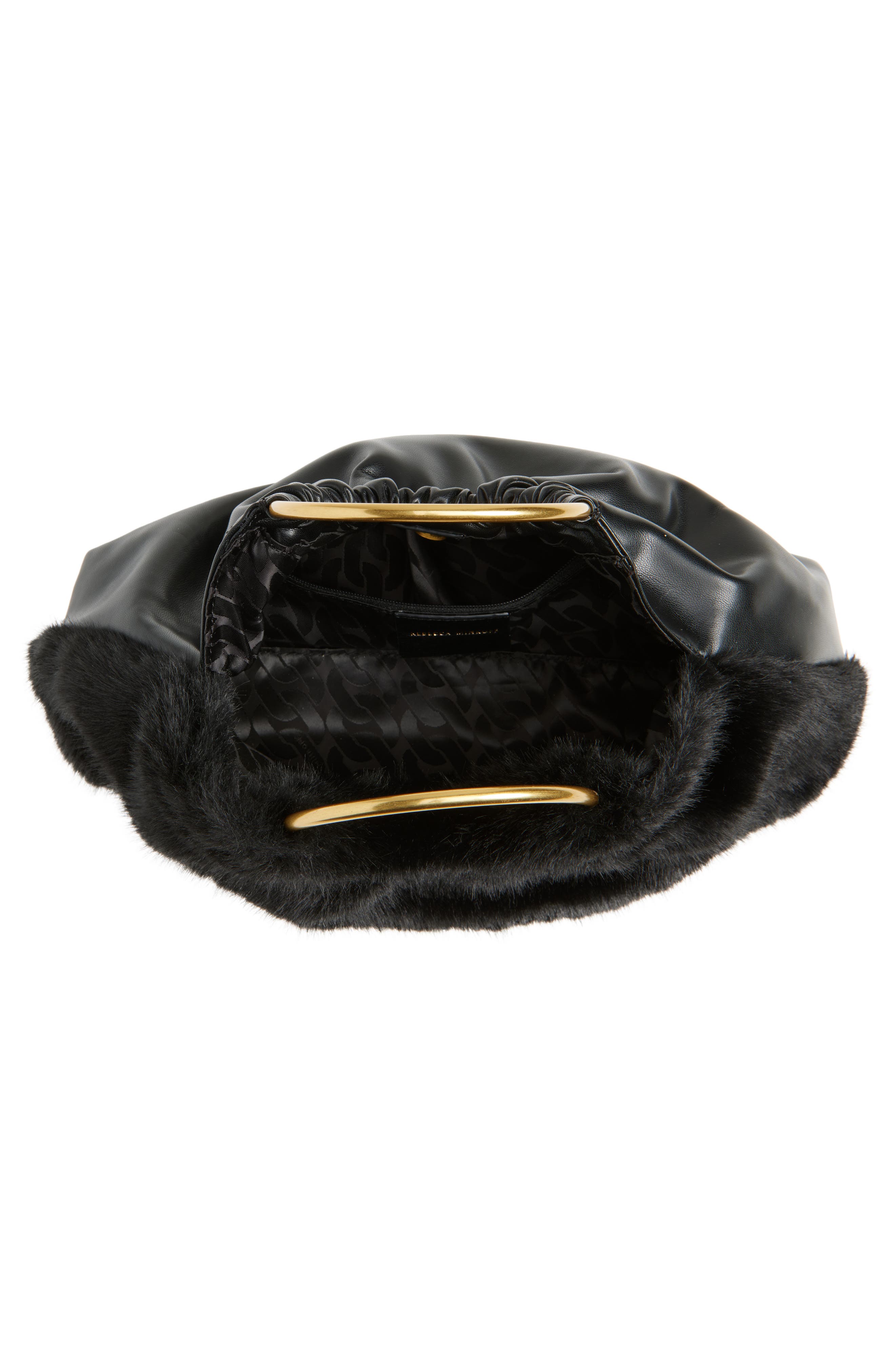 Rebecca Minkoff Mini Madeleine Top Handle Bag, Alternate, color, Black