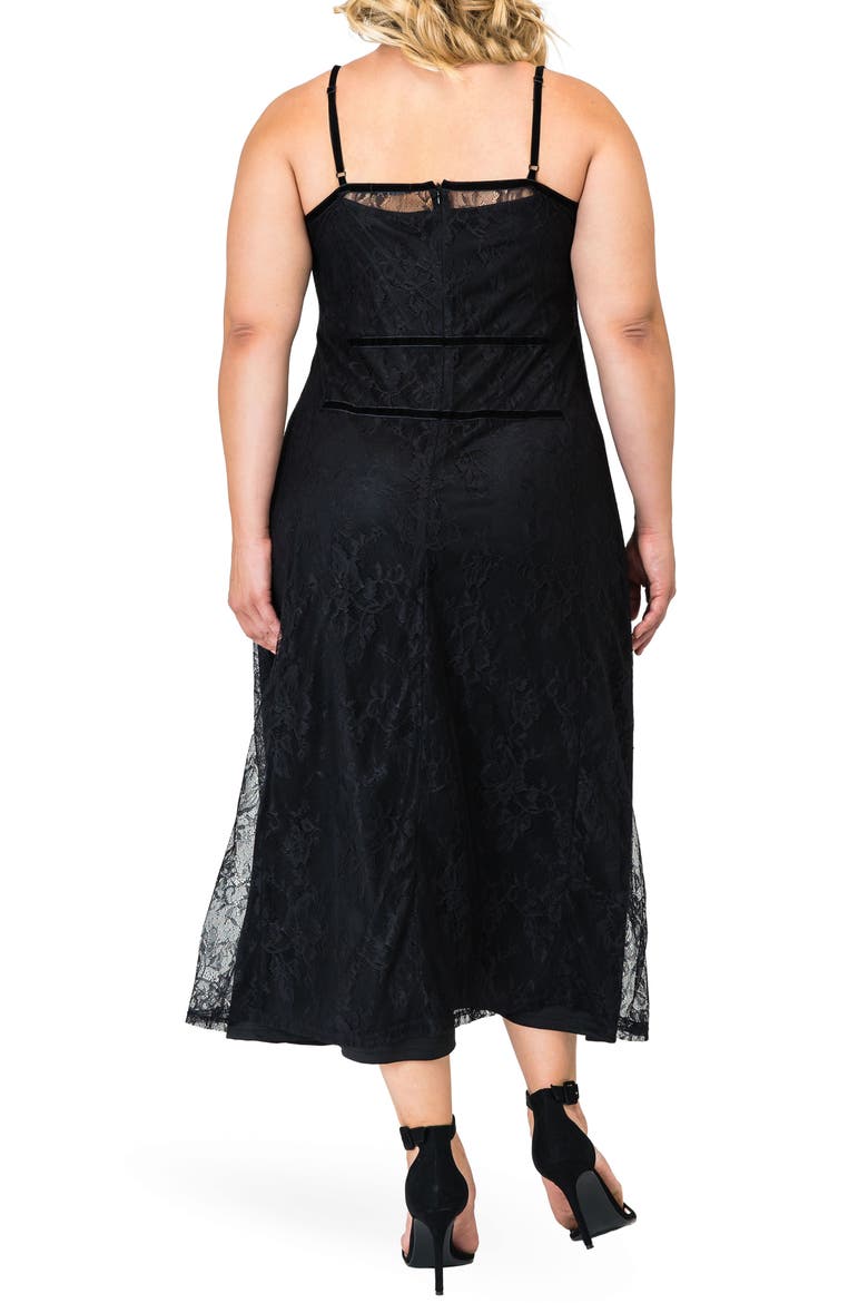 Bethany Lace Maxi Dress, Alternate, color, BLACK
