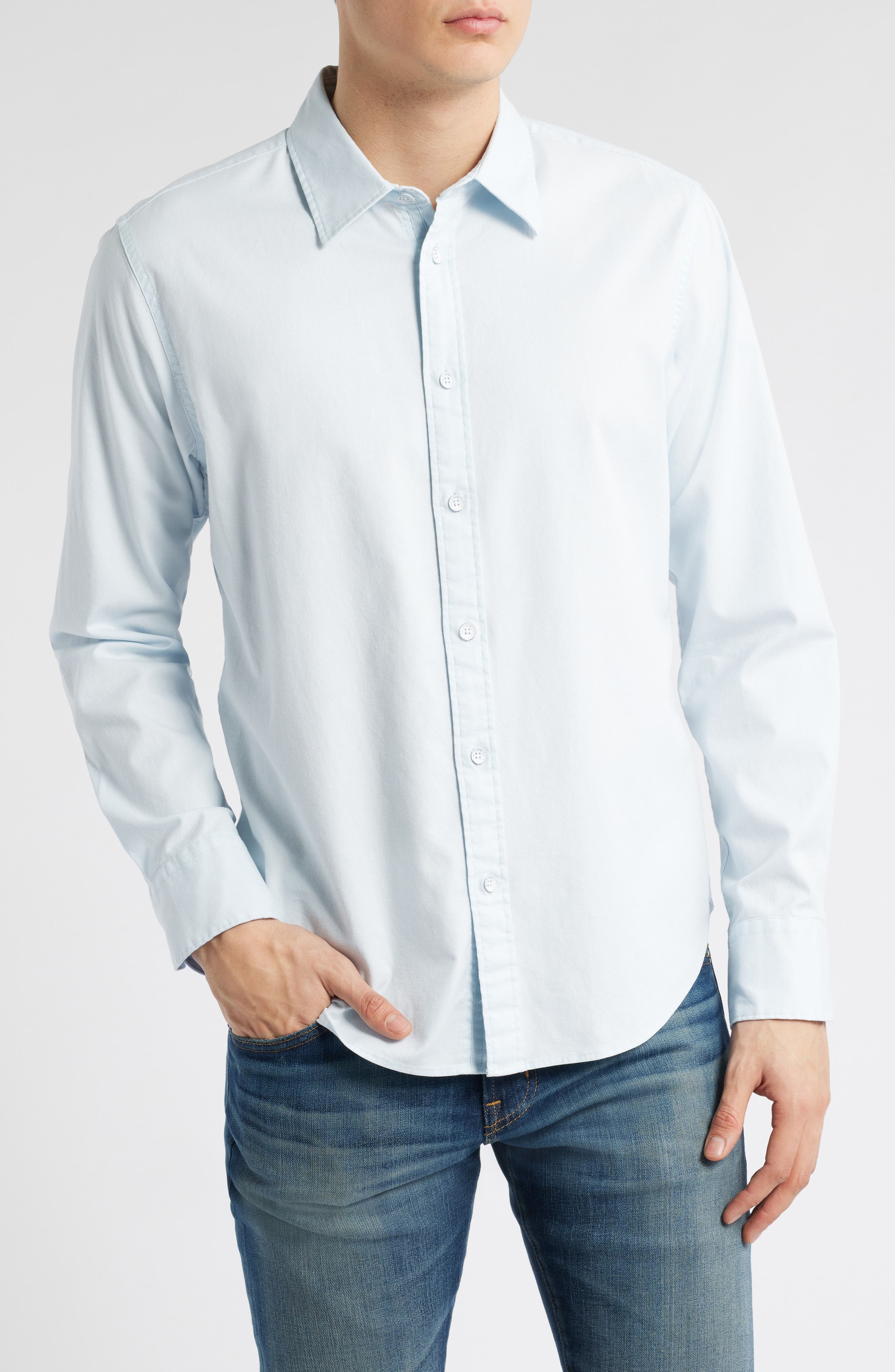 rag & bone Tomlin Cotton Dobby Button-Up Shirt