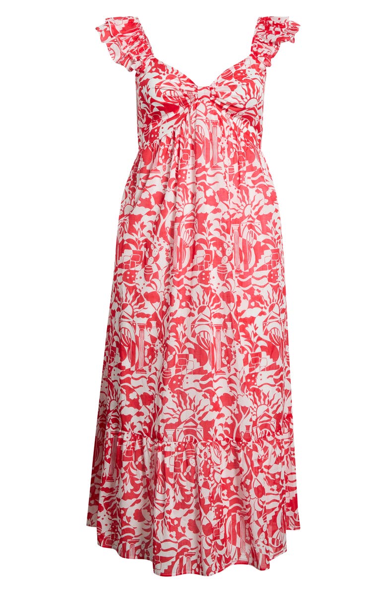 SUGARLIPS Aster Yare Smocked Cotton Midi Sundress, Alternate, color, 