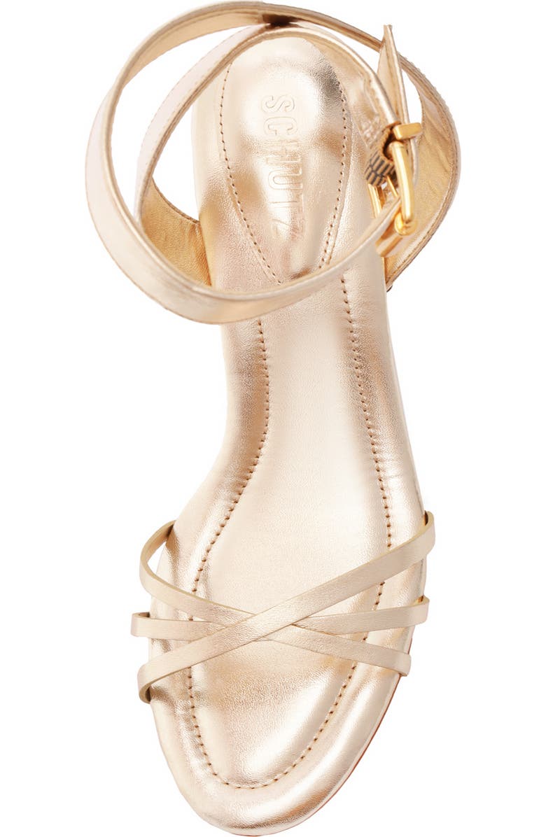 Schutz Alexandra Ankle Strap Sandal, Alternate, color, Platina