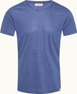 Orlebar Brown Ob T Linen Tailored Fit Crewneck T-Shirt