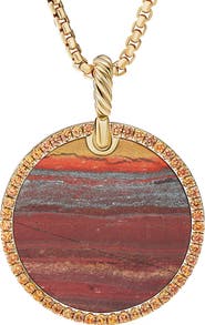 David Yurman DY Elements Artist Series 18K Gold Disc Pendant