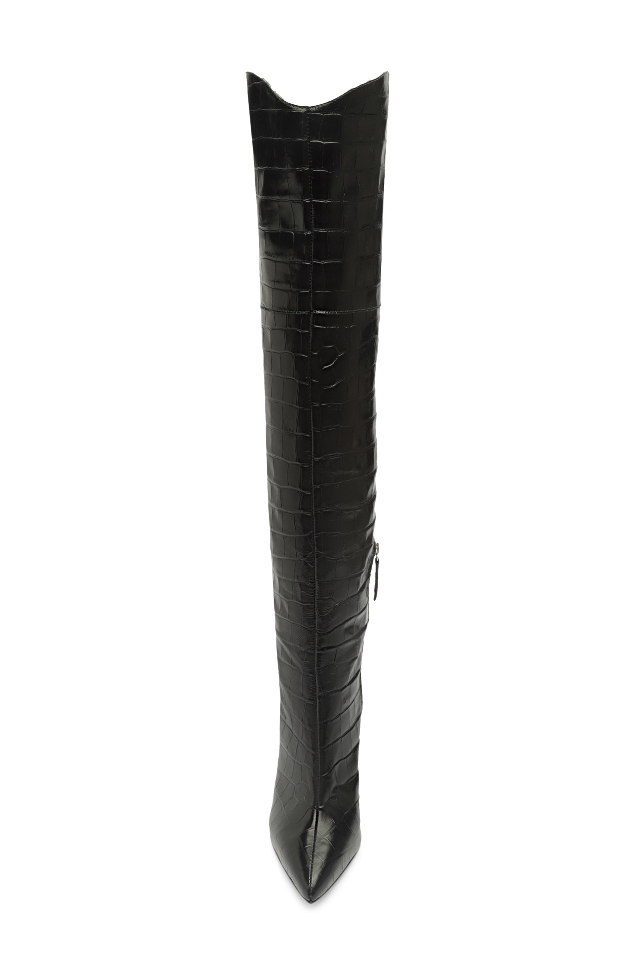 Schutz Maryana Croc Embossed Over the Knee Boot, Alternate, color, 