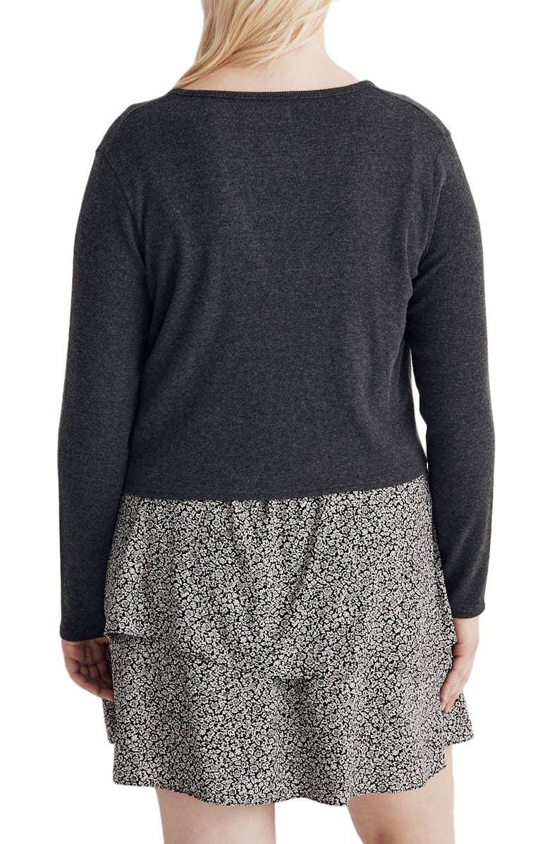 Madewell Brushed Rib Tie Front Cardigan, Alternate, color, 