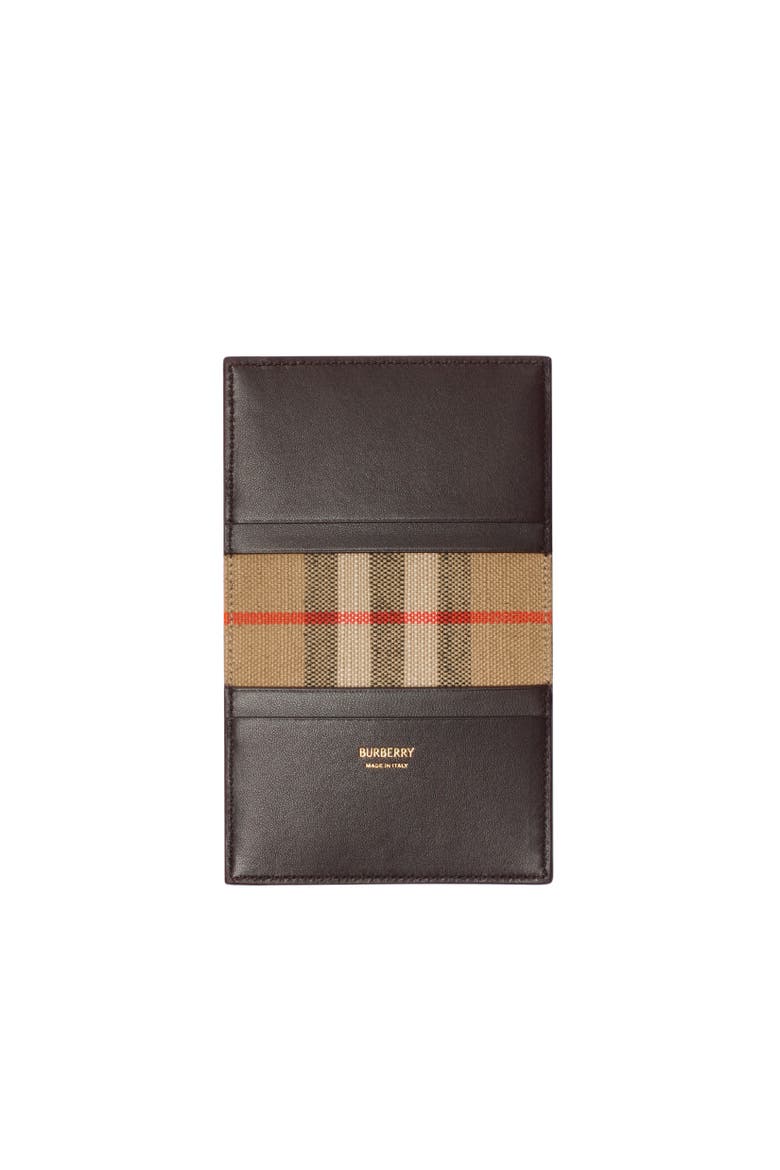 Bloomsbury Folding Card Case, Alternate, color, Peat brown/sand beige