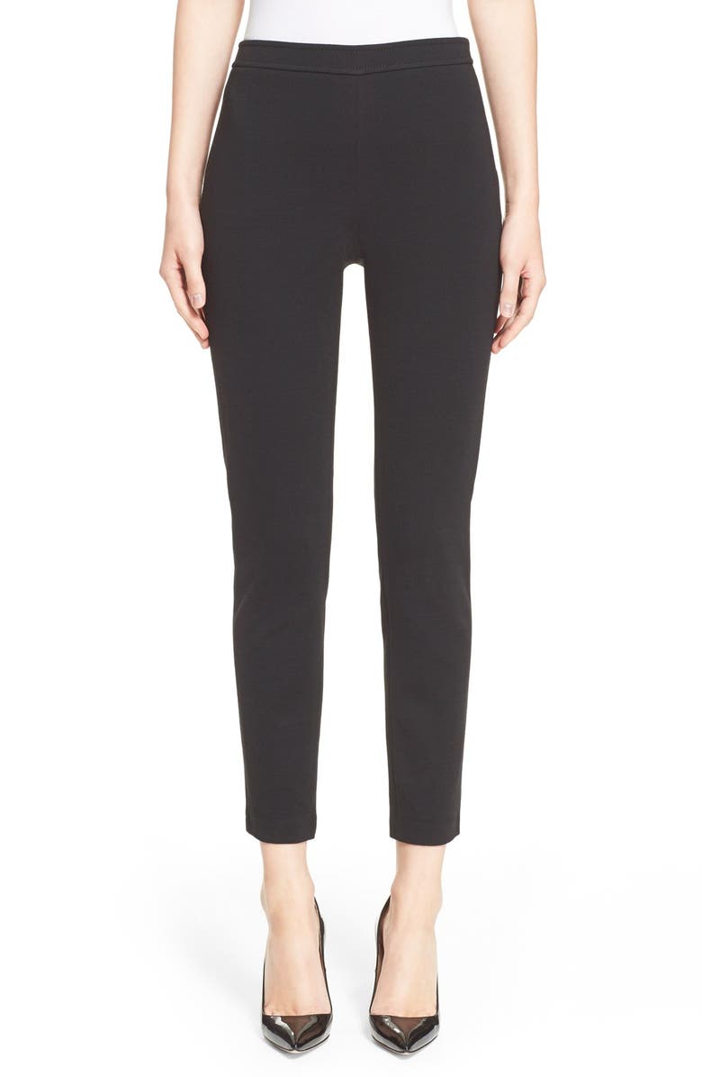 St. John Collection 'Alexa' Stretch Milano Knit Ankle Pants, Main, color,