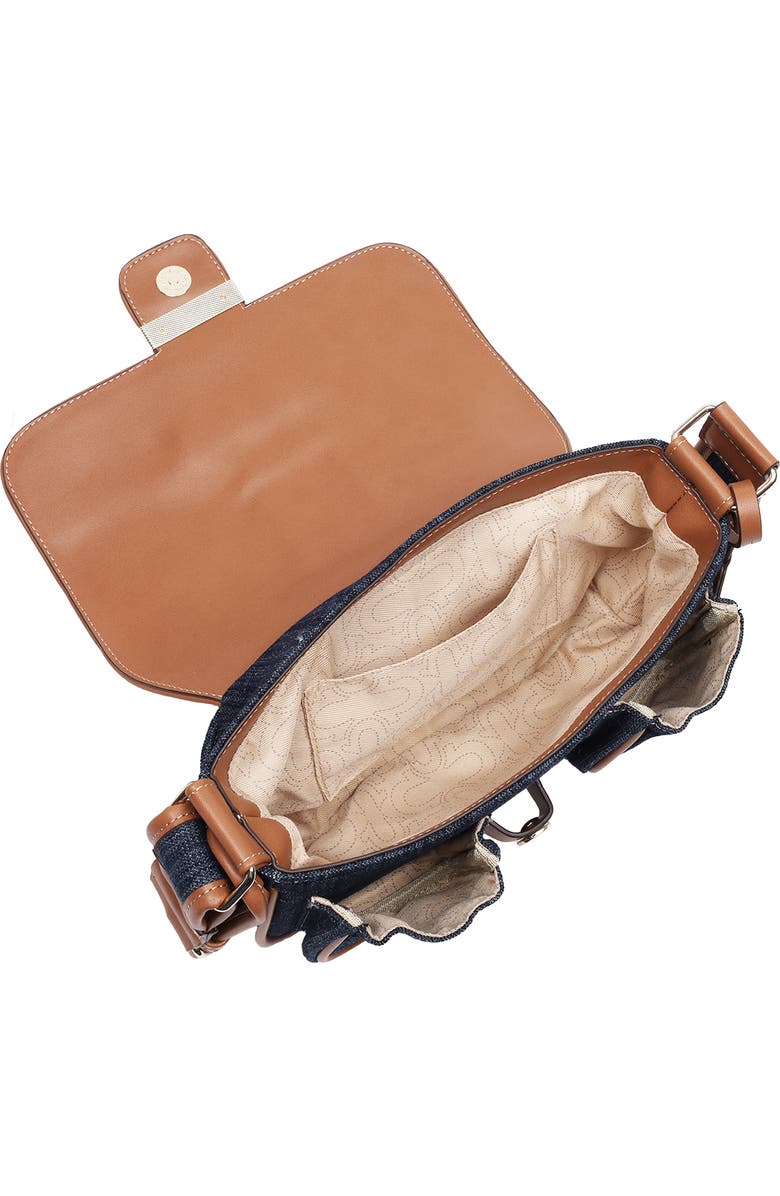 True Religion Double Pocket Denim Satchel, Alternate, color,