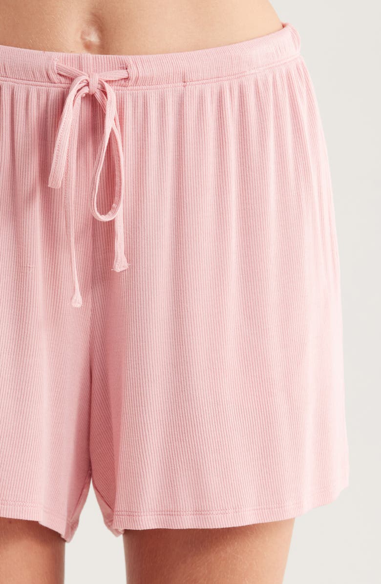 Nordstrom Moonlight Eco Easy Rib Short Pajamas, Alternate, color, Pink Beauty