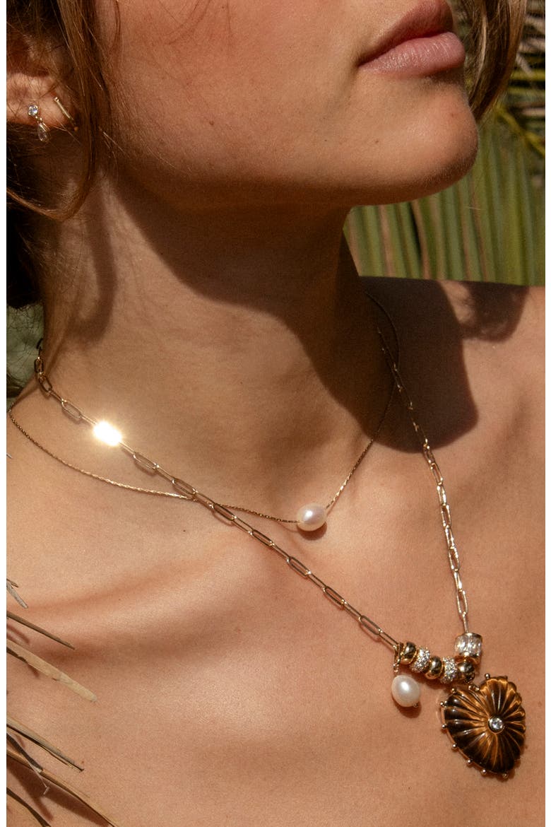 Isla Pearl Necklace, Alternate, color, 14K GOLD PLATED