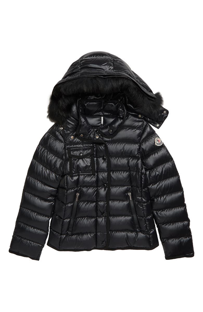 Moncler New Armoise Hooded Down Jacket with Genuine Fox Fur Trim, Main, color, 