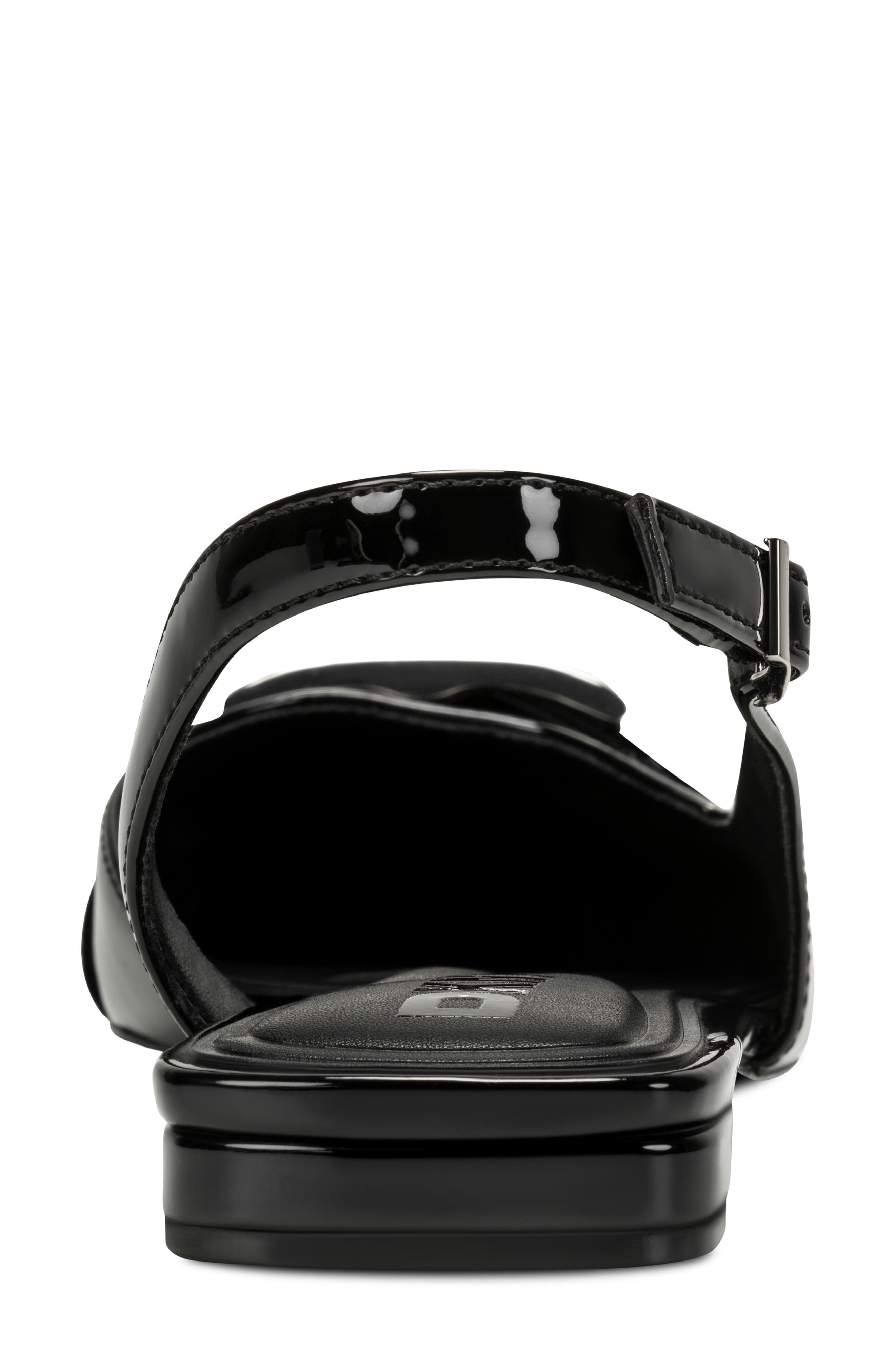 DKNY Clemma Pointed Toe d'Orsay Flat, Alternate, color, Black/Black