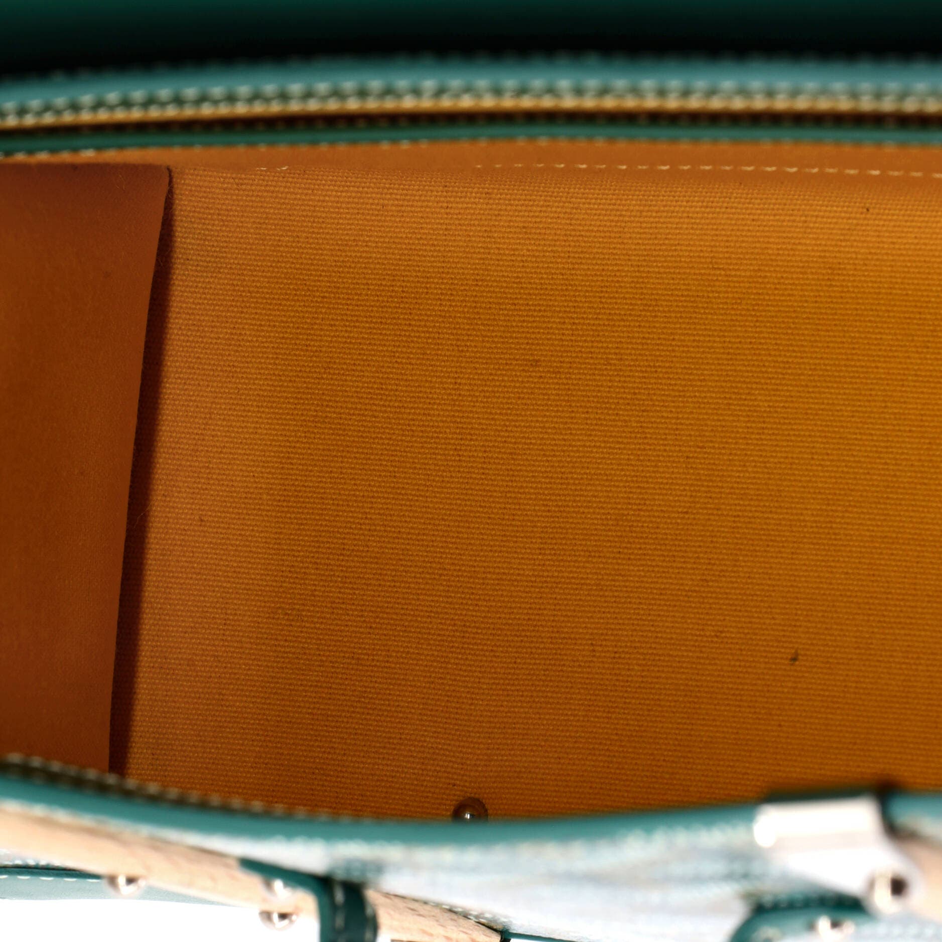Structured Saigon Top Handle Bag Coated Canvas with Leather Mini, Alternate, color, Green