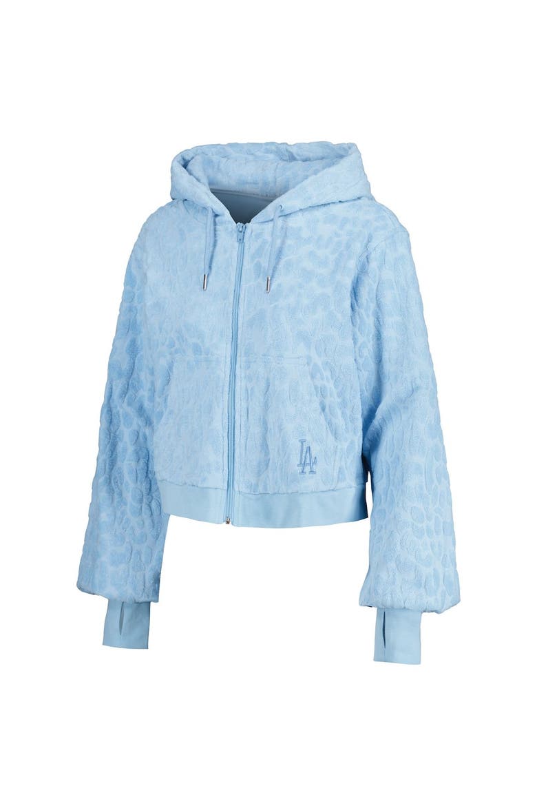 Women's Lusso Blue Los Angeles Dodgers Tabitha Cheetah Terry Full-Zip Sweatshirt, Alternate, color, Blue