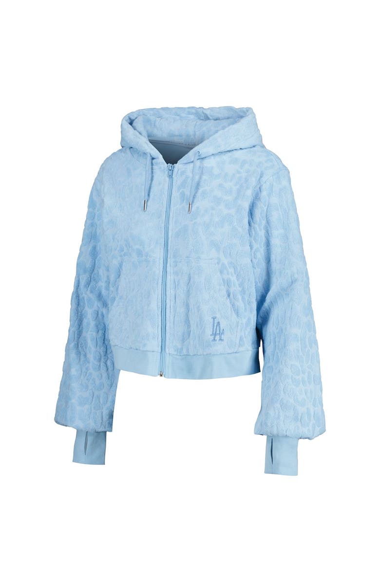 LUSSO Women's Lusso Blue Los Angeles Dodgers Tabitha Cheetah Terry Full-Zip Sweatshirt, Alternate, color, Blue