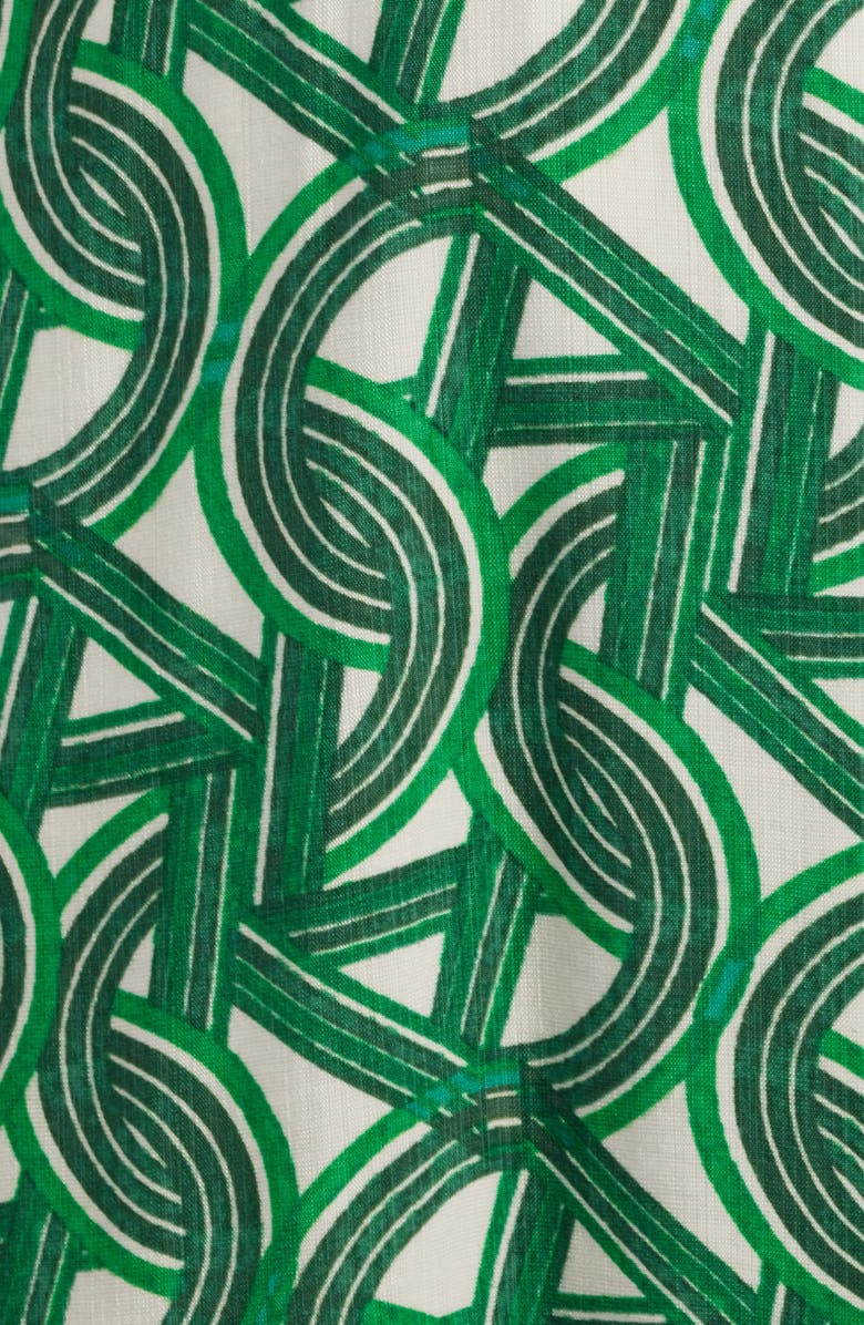 Tahari ASL Sleeveless Tie Waist Shirtdress, Alternate, color, Ivory Clover